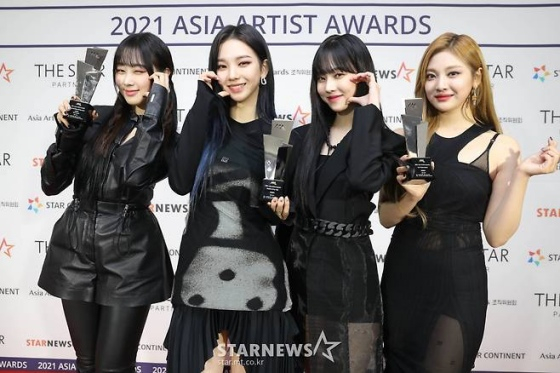 'AAA 2021' 3관왕에 오른 에스파 /사진=스타뉴스 AAA 특별취재팀