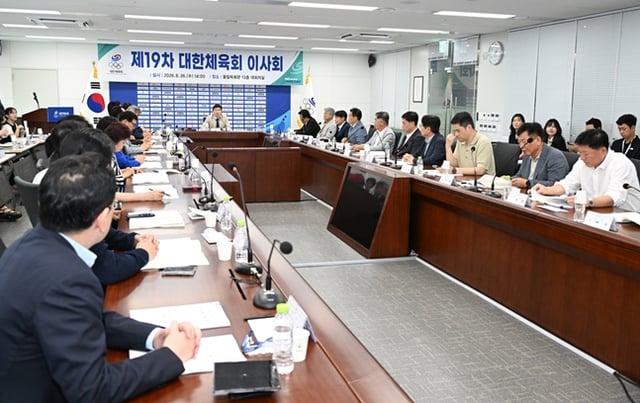 26일 열린 이사회 모습./사진=대한체육회