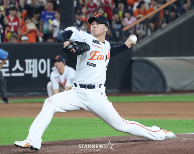 Lanzador de los Hanwha Eagles, Wang Yen-cheng. /Foto=corresponsal jefe Kim Jin-kyung