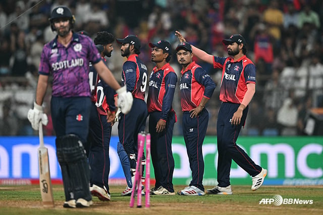 Nepal cricket team. /AFPBBNews=NEWS1