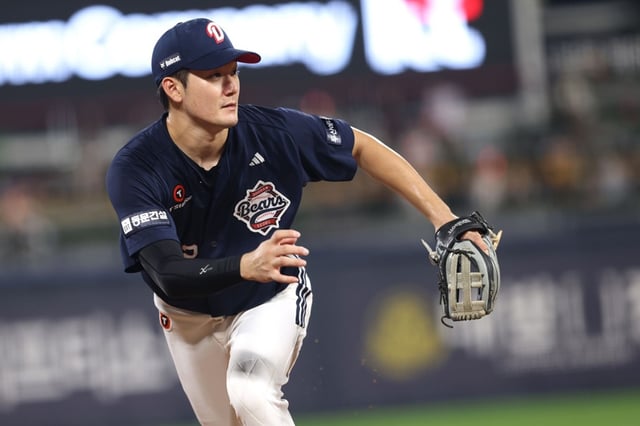 Doosan third baseman An Jae-seok. /Photo=Doosan Bears