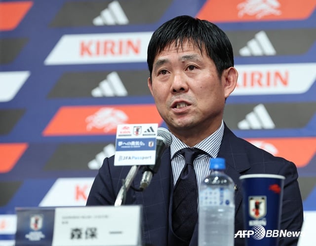 Hajime Moriyasu, head coach of the Japan national football team. /AFPBBNews=NEWS1