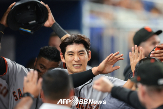 San Francisco Giants outfielder Lee Jung-hoo. /AFPBBNews=NEWS1