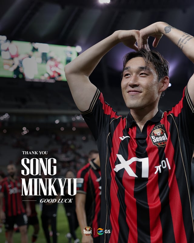Song Min-kyu departing FC Seoul. /Photo=FC Seoul provided