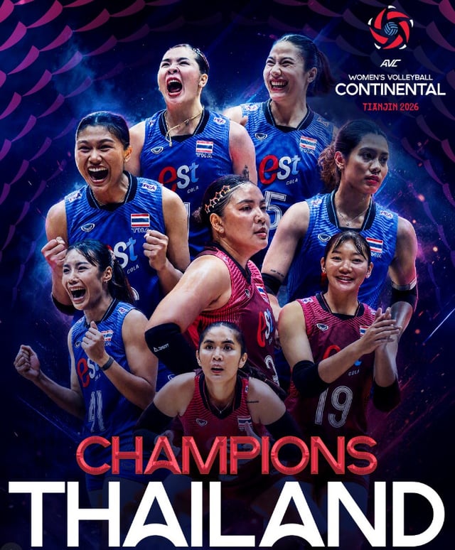 The Thai Yeo Ja-bae-gu (CEO) team. /Photo=Official screenshot from the Asian Volleyball Confederation's SNS