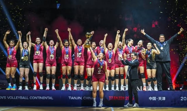 The Thai Yeo Ja-bae-gu (CEO) team. /Photo=Official screenshot from the Asian Volleyball Confederation's SNS