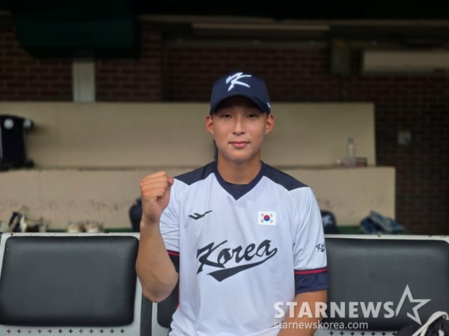 세광고 전영훈이 최근 울산 문수야구장에서 열린 한국 U-18 야구 국가대표 훈련을 마치고 스타뉴스와 인터뷰에 응했다. /사진=김동윤 기자