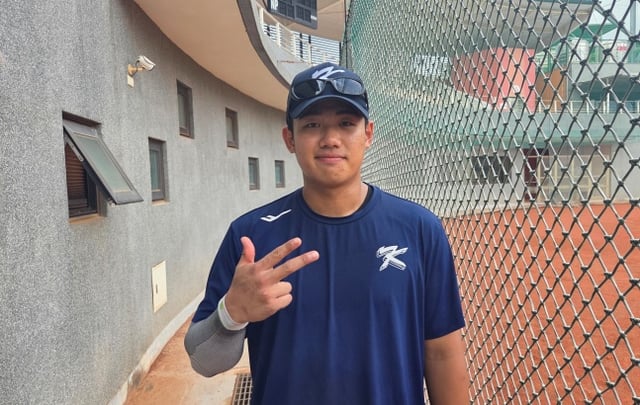韓国18歳以下（U-18）国家代表チームの主将、オム·ジュンサンが5日、台湾桃園平戦球場で第14回アジア青少年野球選手権大会に備えて現地トレーニングを行い、インタビューに応じた。 /写真=大韓野球ソフトボール協会提供
