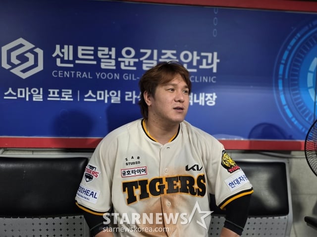 KIA's Kim Sun-bin gave an interview with reporters after leading the team to a victory over Gwangju KT on the 5th. /Photo=Reporter Kim Dong-yun