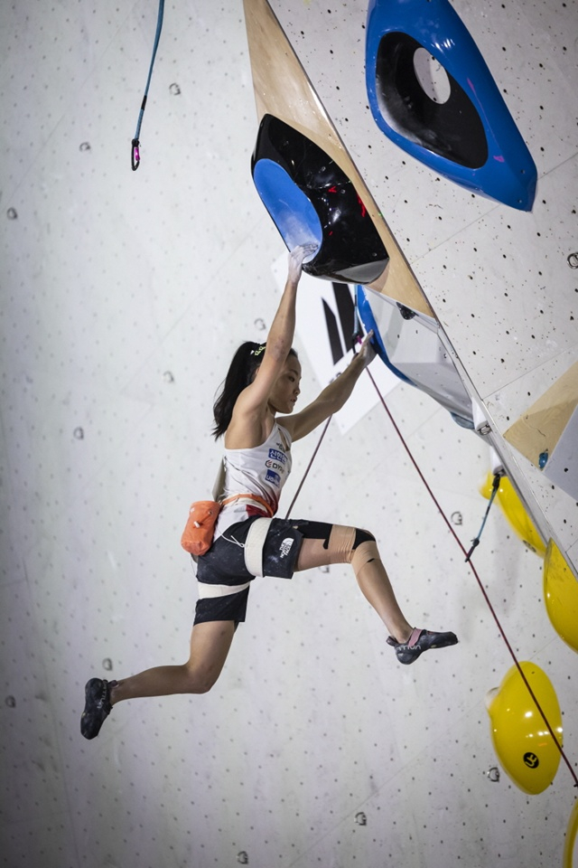 Seo Chae-hyun focusing on the competition. /Photo=Korean Mountaineering Federation