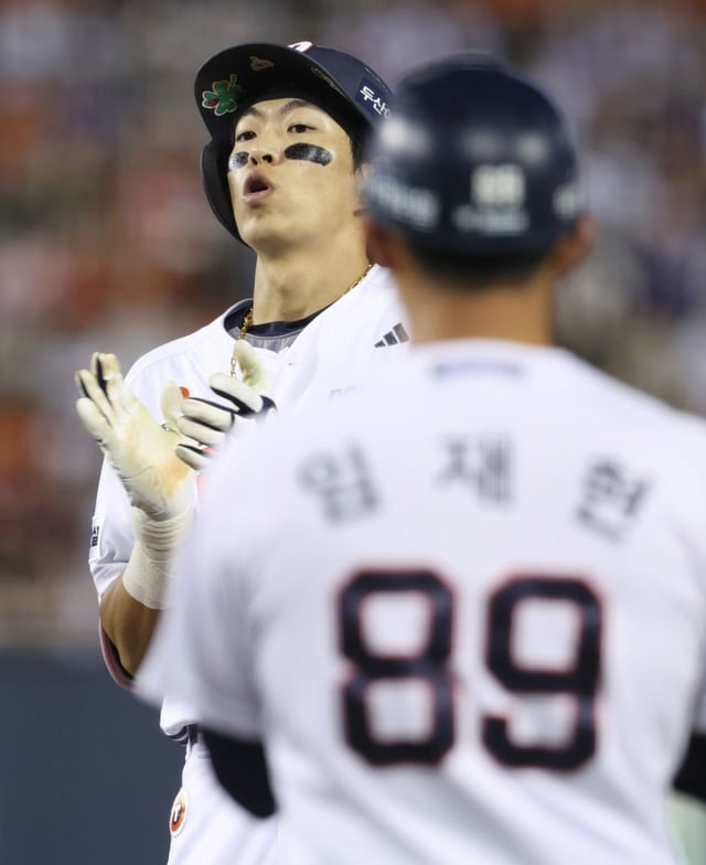斗山ベアーズの外野手、キム·ミンソク。 /写真=斗山ベアーズ提供