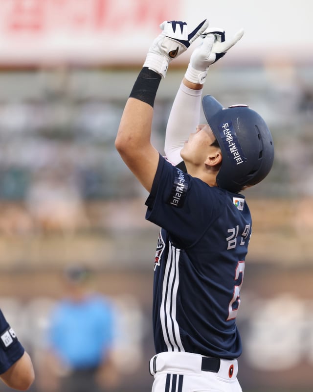 斗山ベアーズの外野手、キム·ミンソク。 /写真=斗山ベアーズ提供