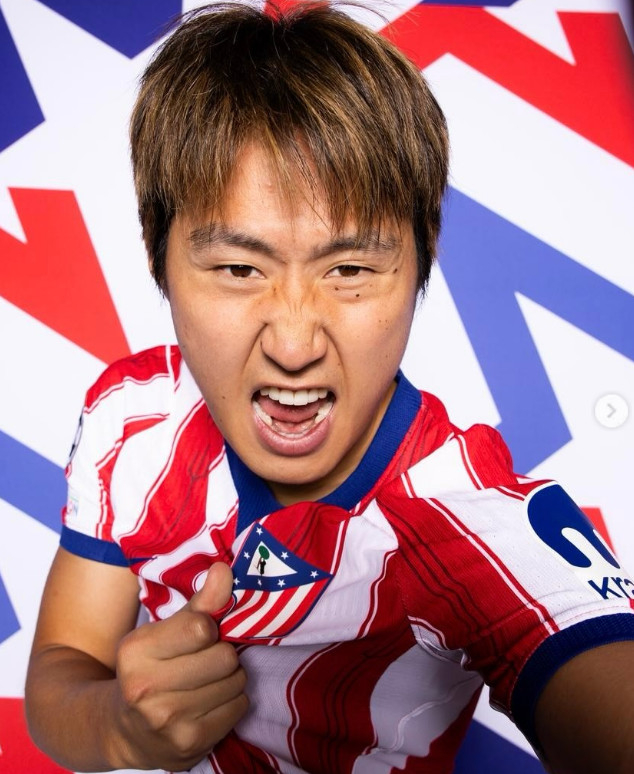 Lee Kang-in. /Photo=Atletico Madrid official SNS screenshot