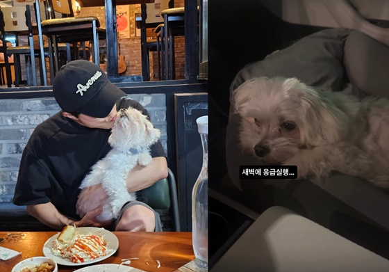 박성광과 반려견 광복이/사진=박성광 SNS