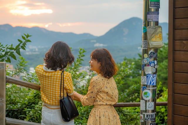 Filmed at Naksan Park with the sunset glow as a backdrop.