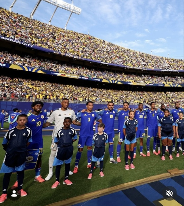 サッカーのキュラソー代表チーム。 /写真=キュラソー代表SNS