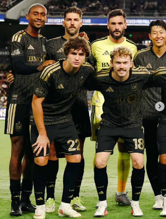 Son Heung-min (el más a la derecha) durante su salida titular. /Foto=captura de las redes sociales oficiales del LAFC