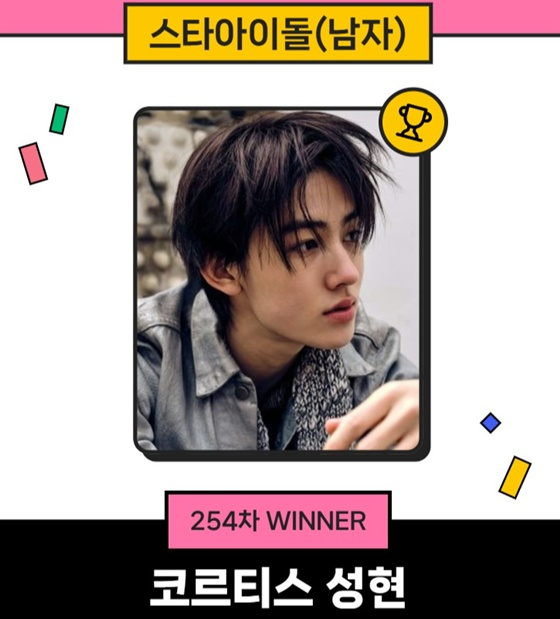 코르티스 성현 1위/사진=스타뉴스 스타랭킹