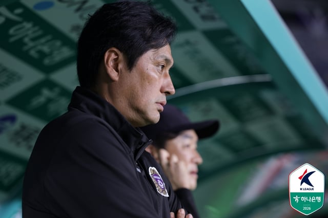 ユ·ビョンフンFC安養監督。 /写真=韓国プロサッカー連盟提供