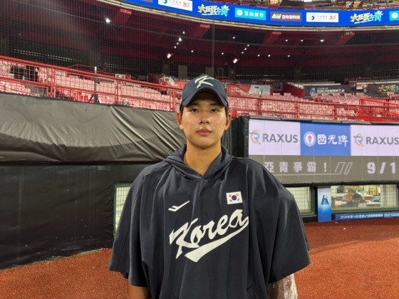Ha Hyun-seung concedió una entrevista a la prensa el pasado 7 tras finalizar el partido contra Taiwán. /Foto=proporcionado por el equipo de reporteros conjuntos