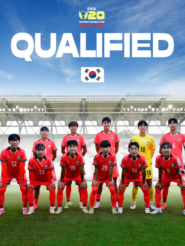 Jugadoras del equipo femenino sub-20 de la República de Corea que avanzó a los octavos de final de la Copa Mundial Femenina FIFA 2026 (Sub-20). /foto=Captura de las redes sociales de la FIFA