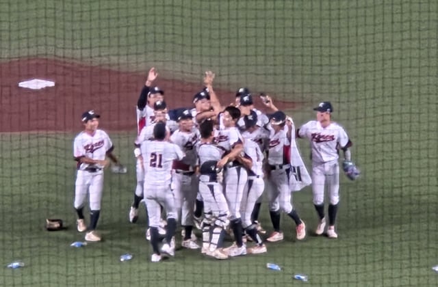 韓国18歳以下(U-18)野球代表チームの優勝瞬間の姿。 /写真=共同取材団提供