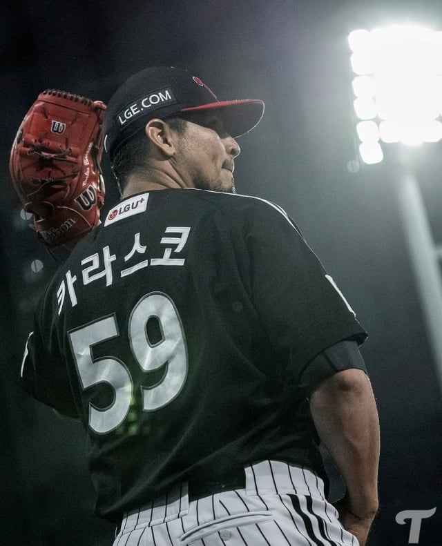 LG 카라스코가 16일 창원 NC전에서 마운드에 올랐다. /사진=LG 트윈스 제공