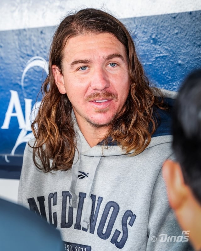 NC Dinos' new foreign pitcher Mike Cleavinger met with reporters ahead of the Changwon LG game on the 15th. /Photo=NC Dinos provided