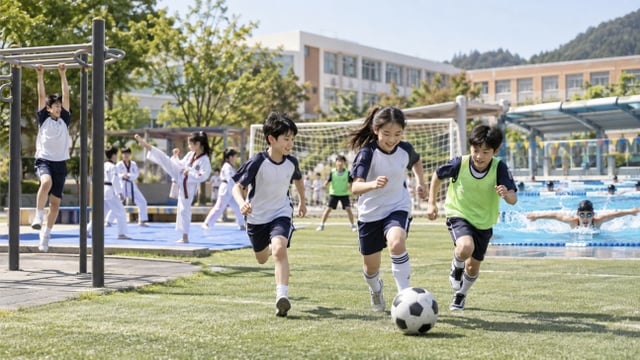 아이들이 운동장에서 뛰어노는 모습. /사진=AI 생성 이미지.