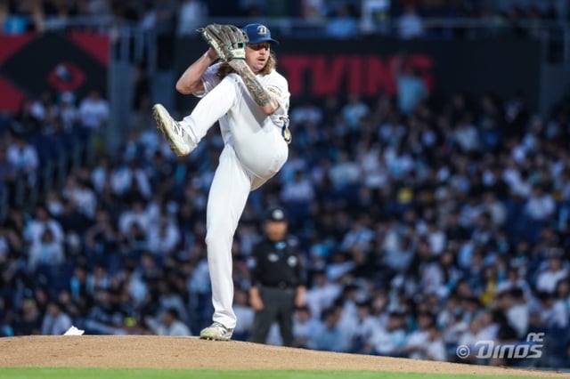 NC Dinos' new foreign pitcher Mike Cleavinger pitched well in the Changwon LG game on the 16th. /Photo=NC Dinos provided