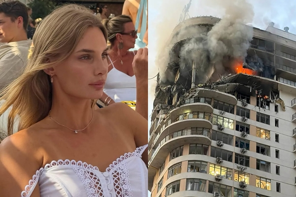 Dayana Yastremska (izquierda) y su hogar destruido por el ataque con misiles rusos. /foto=Redes sociales de Dayana Yastremska