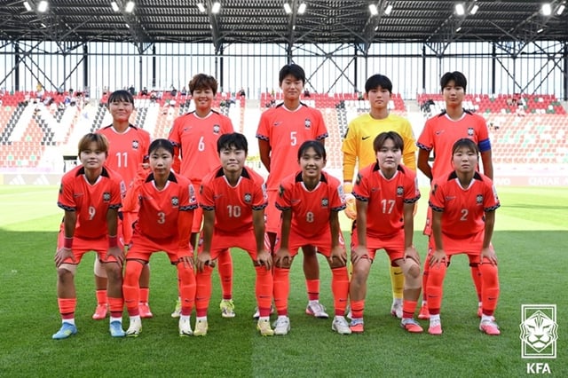 16일(한국시간) 폴란드 소스노비에츠 아레나에서 열린 2026 국제축구연맹(FIFA) 20세 이하(U20) 여자월드컵 16강전에서 아르헨티나전에 나선 대한민국 U20 여자축구대표팀 선수들. /사진=대한축구협회 제공