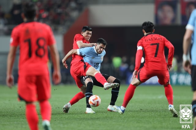 지난 2023년 3월 서울월드컵경기장에서 열린 한국과 우루과이 축구대표팀 평가전 모습. /사진=대한축구협회 제공