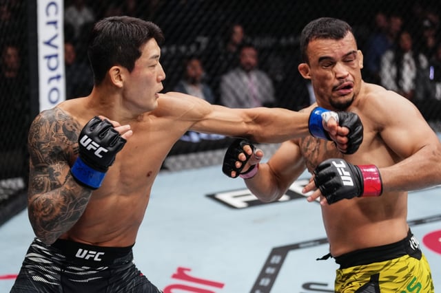 유주상(왼쪽). /사진=UFC 제공