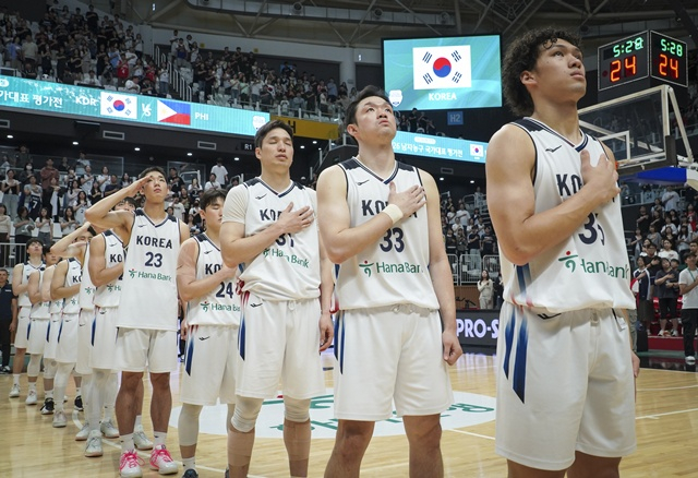 한국 남자농구 대표팀. /사진=대한민국농구협회 제공