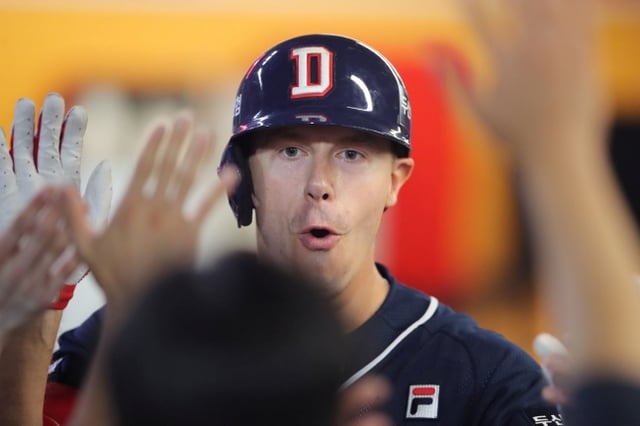 Jared Young in his Doosan days during the 2024 season. /Photo=Doosan Bears