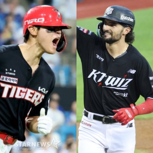 KIA 김도영(왼쪽), KT 힐리어드. /사진=스타뉴스