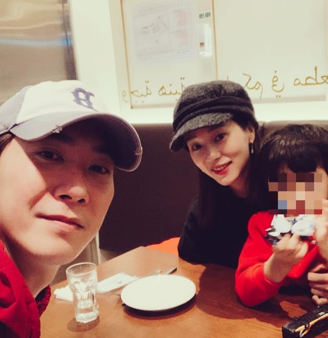 고지용(왼쪽부터), 전처 허양임, 아들 승재 /사진=고지용 SNS