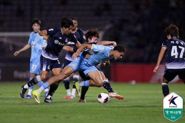 서울이랜드-대구FC 경기 장면. /사진=한국프로축구연맹 제공