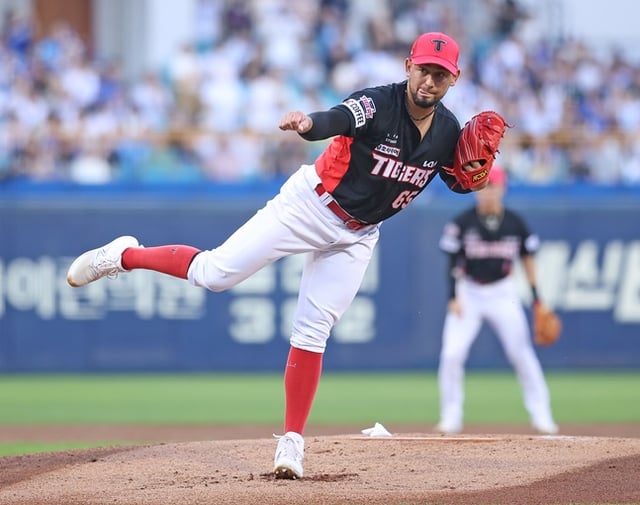 2023시즌 KIA 타이거즈에서 뛰었던 산체스. /사진=KIA 타이거즈