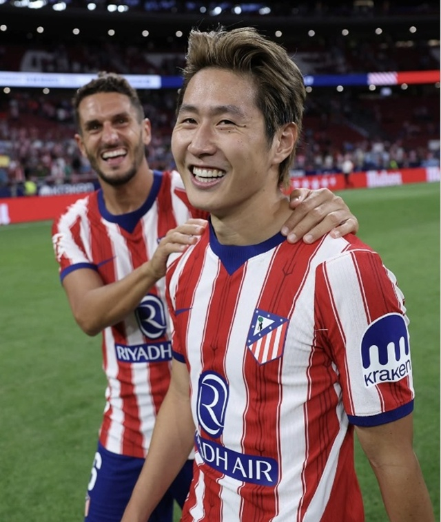 Lee Kang-in (derecha). /foto=Redes sociales del Atlético de Madrid