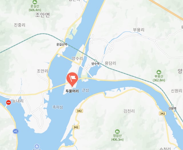 두물머리 지도.