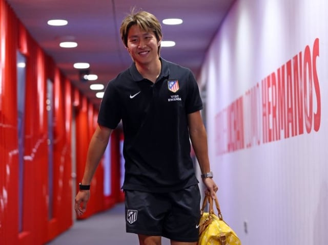 Lee Kang-in se dirige al vestuario. /Foto=captura de las redes sociales oficiales del Atlético de Madrid