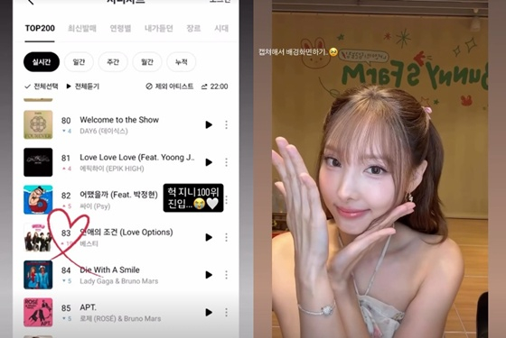 트와이스 나연 /사진=혜연, 다혜 SNS