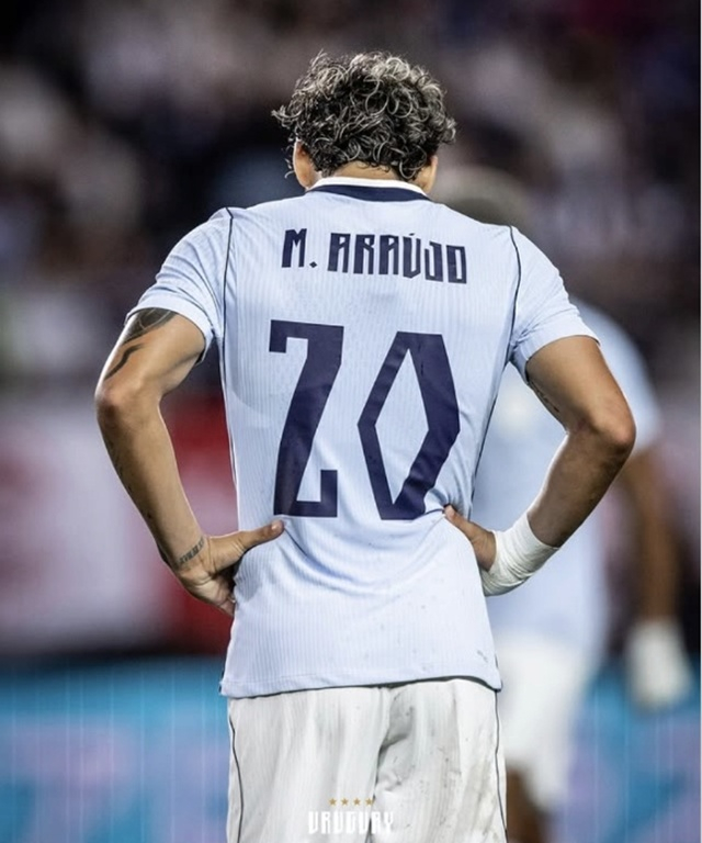 Maximiliano Araujo of Uruguay, visibly disappointed. /Photo=Uruguay Football Association SNS