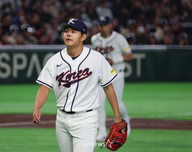 So Hyoung-jun, quien se presentó como abridor en el partido contra la República Checa del grupo Tóquio del WBC 2026 celebrado en marzo. /foto=reportero sénior Kang Young-jo