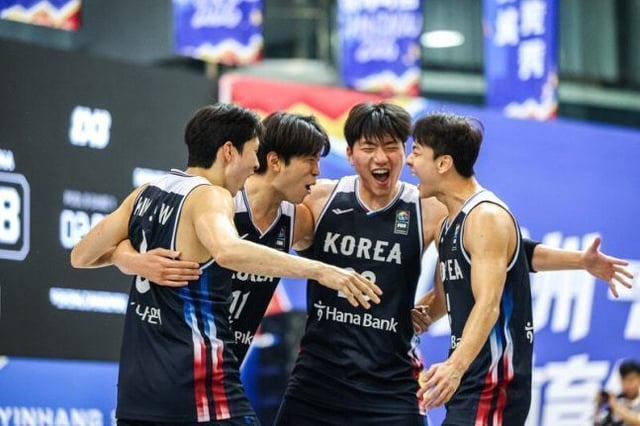 South Korean men's 3x3 basketball national team. /Photo=Provided by Basketball Korea Association