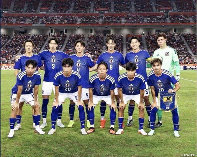 Selección japonesa. /foto=SNS de la Asociación Japonesa de Fútbol
