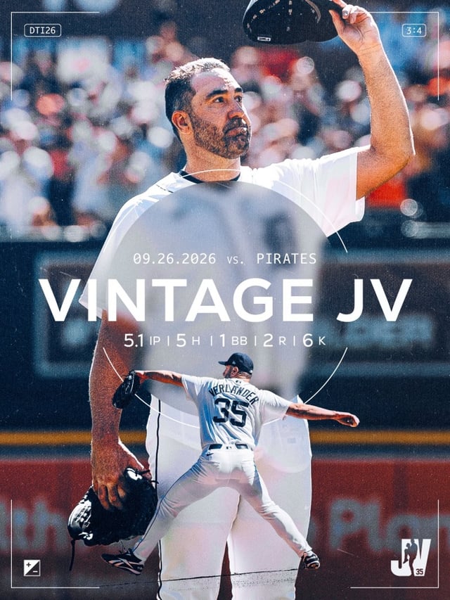 (Photo) Detroit's Justin Verlander made a start against the Pittsburgh Pirates at Comerica Park in Detroit, Michigan, USA, during the 2026 MLB regular-season home game on the 27th (Korean time). /Photo=Official Detroit Tigers SNS archive
