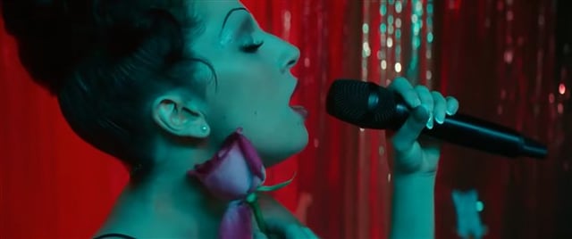Scene from the movie A Star Is Born where Lady Gaga sings "La Vie En Rose" as "Rabian Rose"